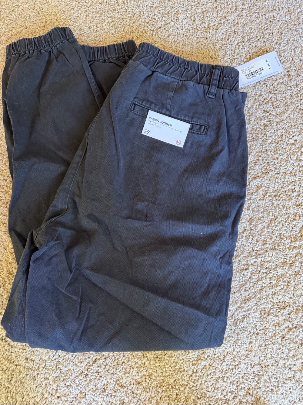 AG Adriano Goldschmied Black Caden Jogger Pants